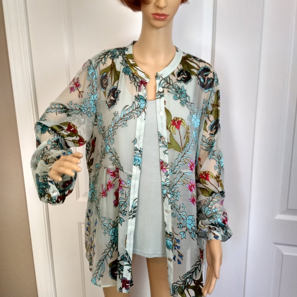 Soft Surroundings Tank Top w/Matching Over-Blouse